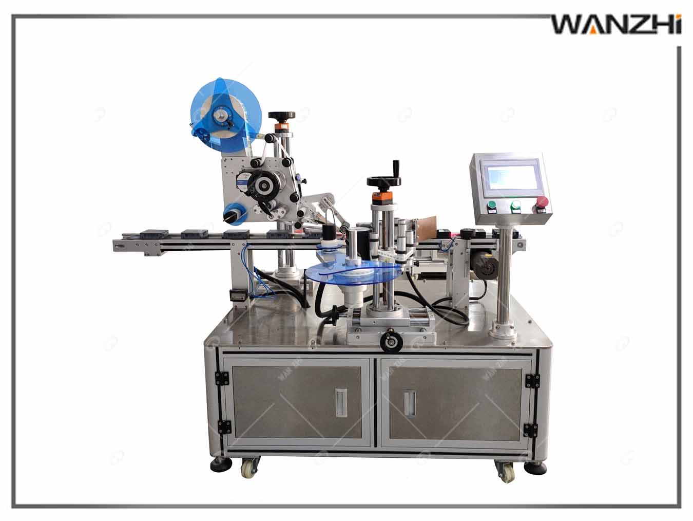 上下面兼?zhèn)让孓D(zhuǎn)角貼標(biāo)機(jī)_上平面?zhèn)让尜N標(biāo)機(jī)_萬志自動(dòng)化